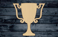 Trophy Cup Prize Wood Cutout Contour Silhouette Blank Unpainted Sign 1/4 inch thick
