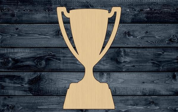 Trophy Prize Cup Wood Cutout Shape Silhouette Blank Unpainted 1/4 inch thick