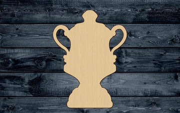 Trophy Prize Wood Cutout Shape Silhouette Blank Unpainted Sign 1/4 inch thick