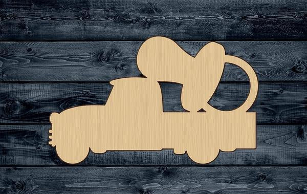 Truck Baby Announcement Wood Cutout Shape Silhouette Blank Unpainted Sign 1/4 inch thick