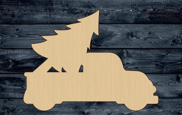 Truck Christmas Tree Wood Cutout Shape Silhouette Blank Unpainted Sign 1/4 inch thick