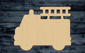 Truck Firefighter Car Wood Cutout Shape Silhouette Blank Unpainted Sign 1/4 inch thick