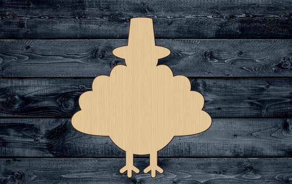 Turkey Pilgrim Thanksgiving Wood Cutout Silhouette Blank Unpainted Sign 1/4 inch thick