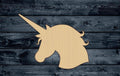 Unicorn Baby Girl Shape Silhouette Blank Unpainted Wood Cutout Sign 1/4 inch thick