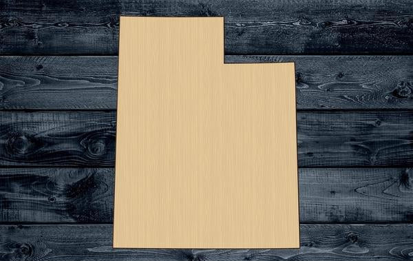 Utah State Wood Cutout Silhouette Blank Unpainted Sign 1/4 inch thick