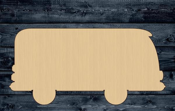 Van Car Bus Vintage Wood Cutout Shape Contour Unpainted Sign 1/4 inch thick
