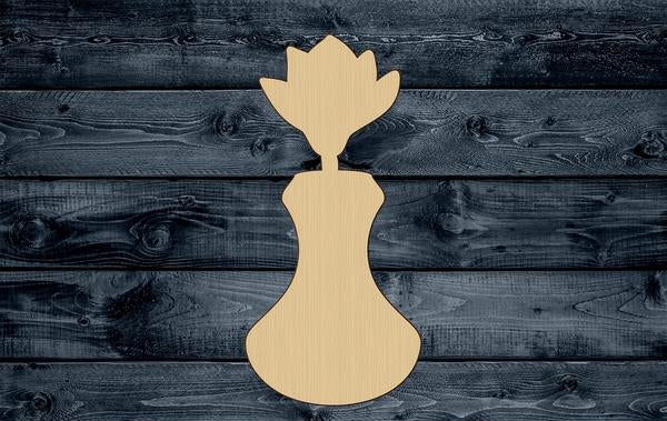 Vase Flower Bouquet Wood Cutout Shape Silhouette Blank Unpainted Sign 1/4 inch thick