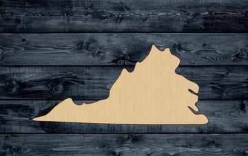 Virginia State Wood Cutout Party Shape Blank Unpainted Sign 1/4 inch thick