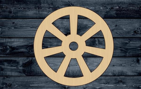 Wagon Wheel Carriage Wood Cutout Shape Silhouette Blank Unpainted Sign 1/4 inch thick