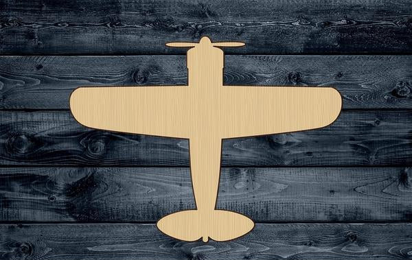War Plane Airplane Wood Cutout Shape Silhouette Blank Unpainted Sign 1/4 inch thick