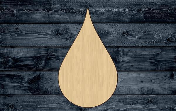 Water Drop Wood Cutout Shape Silhouette Blank Unpainted Sign 1/4 inch thick