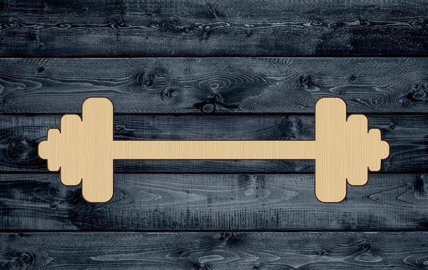 Weights Gym Lift Fitness Sport Shape Blank Unpainted Wood Cutout Sign 1/4 inch thick