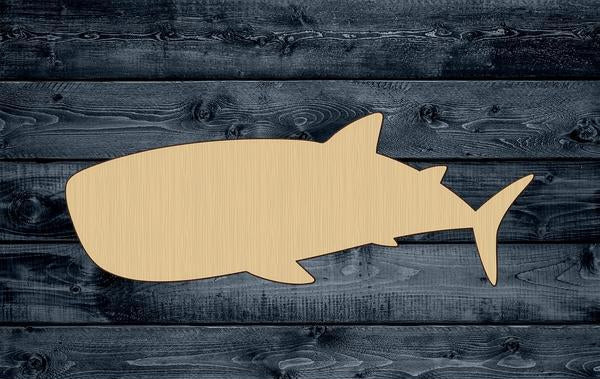 Whale Fish Ocean Shape Silhouette Blank Unpainted Wood Cutout Sign 1/4 inch thick