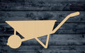Wheelbarrow Gardening Wood Cutout Shape Silhouette Blank Unpainted Sign 1/4 inch thick
