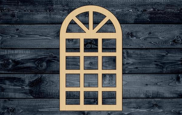 Window Frame Antique Wood Cutout Shape Silhouette Blank Unpainted 1/4 inch thick