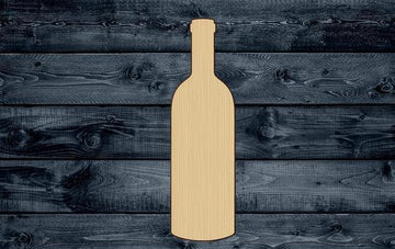 Wine Bottle Wood Cutout Shape Silhouette Blank Unpainted Sign 1/4 inch thick