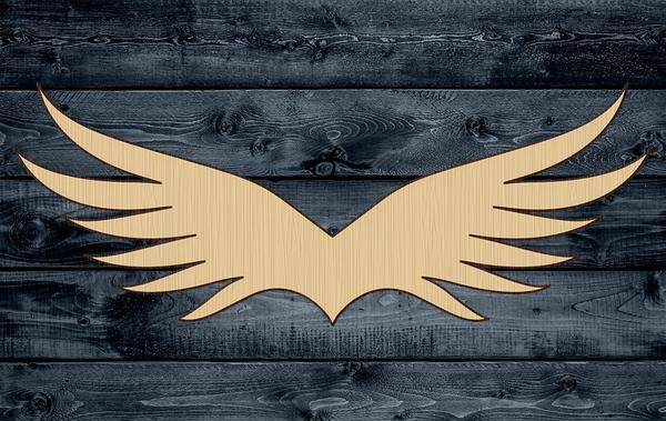 Wings Bird Fly Shape Silhouette Blank Unpainted Wood Cutout Sign 1/4 inch thick