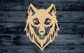 Wolf Head Wood Cutout Shape Silhouette Blank Unpainted Sign 1/4 inch thick