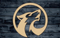 Wolf Howl Animal Wood Cutout Shape Silhouette Blank Unpainted Sign 1/4 inch thick