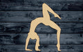 Yoga Woman Girl Wood Cutout Shape Silhouette Blank Unpainted Sign 1/4 inch thick